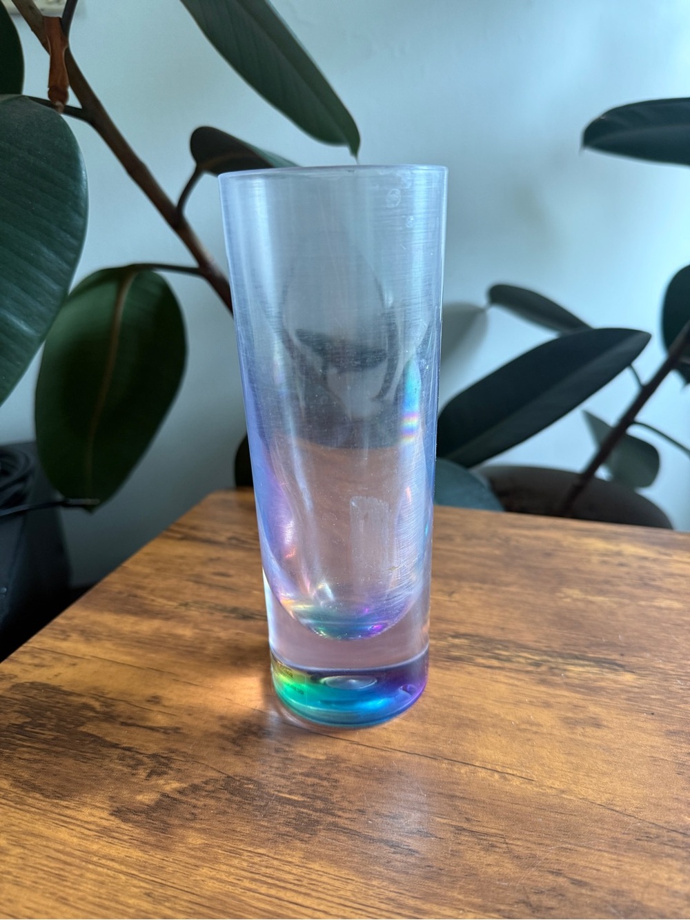 Iridescent Tall Glass Tumbler - Purple/Blue Hues hard plastic